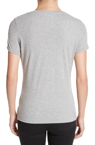 Shop Adam Lippes V-neck Tee In Grey
