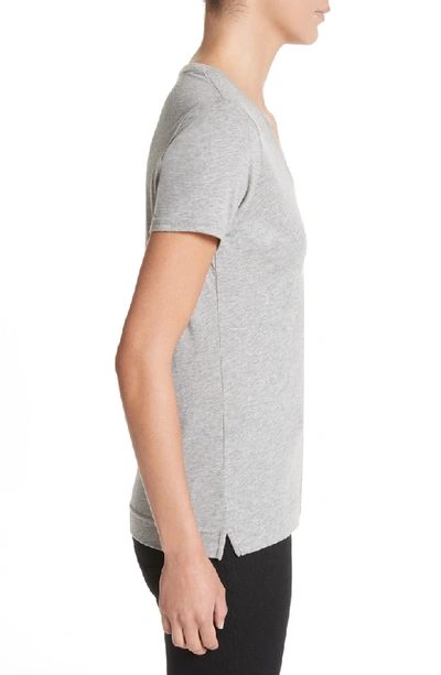 Shop Adam Lippes V-neck Tee In Grey