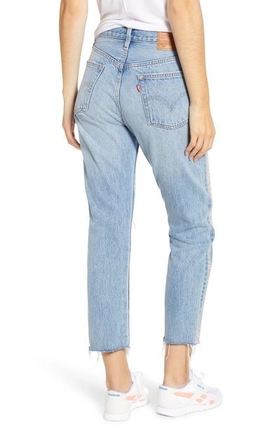 Shop Levi's 501 High Waist Embellished Crop Jeans In Diamond In The Rough