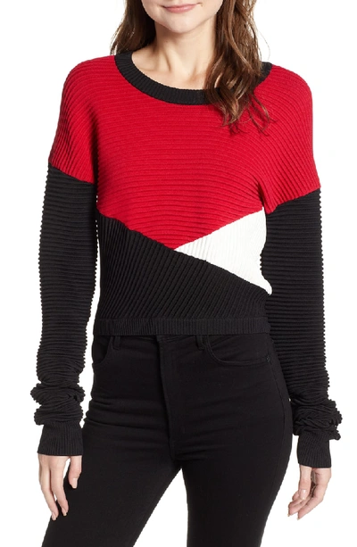 Shop Rebecca Minkoff Scarlett Colorblock Sweater In Black Multi