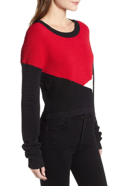 Shop Rebecca Minkoff Scarlett Colorblock Sweater In Black Multi