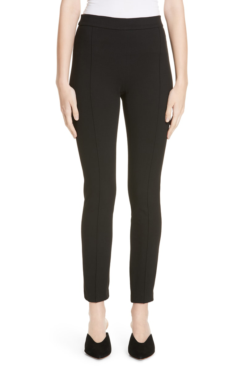Rosetta Getty Pintucked Pull-On Skinny Jersey Pants In Black | ModeSens