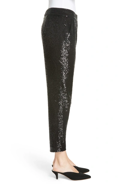 Shop A.l.c Hanson Sequin Slim Pants In Black