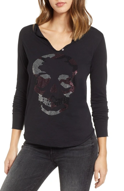 Shop Zadig & Voltaire Tunisien Skull Shirt In Noir