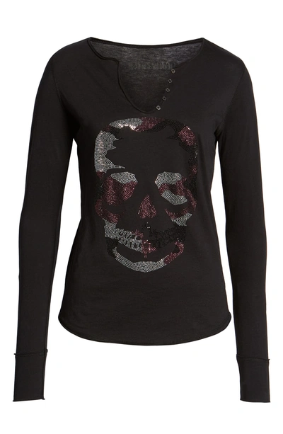 Shop Zadig & Voltaire Tunisien Skull Shirt In Noir