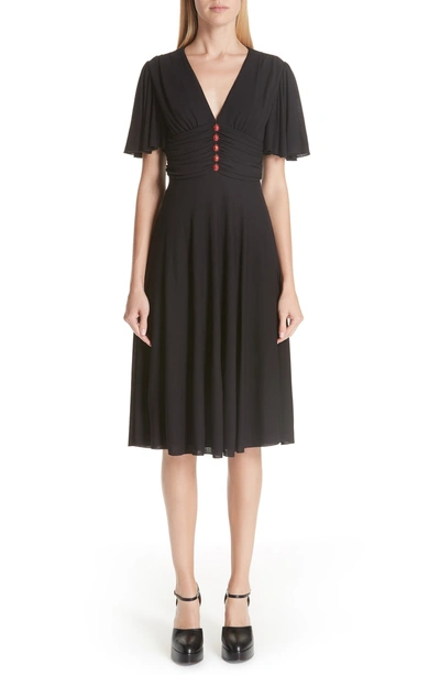 Shop Gucci Ladybug Stretch Jersey Dress In Black