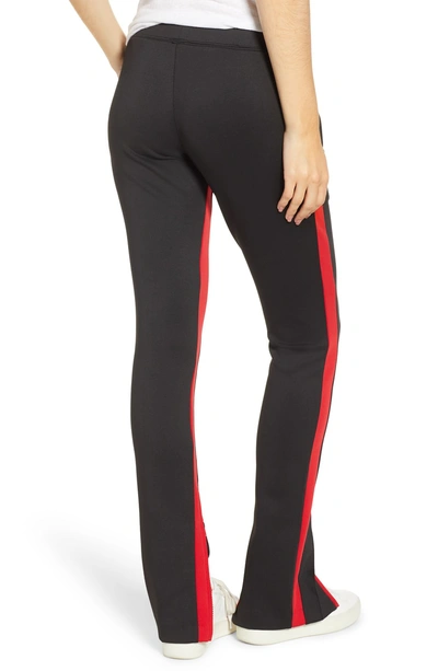 Shop Pam & Gela Side Stripe Cigarette Track Pants In Black