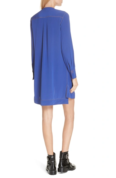 Shop Rag & Bone Shields Silk Minidress In Electric Blu