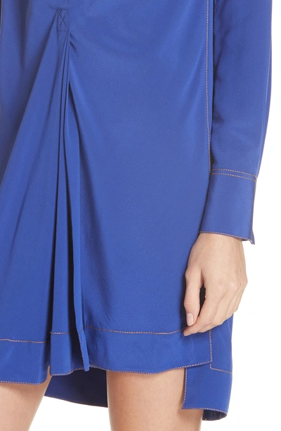 Shop Rag & Bone Shields Silk Minidress In Electric Blu