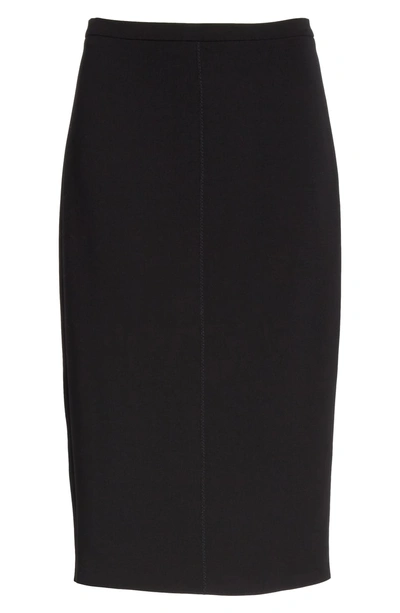 Shop Max Mara Ornati Pleat Back Skirt In Black