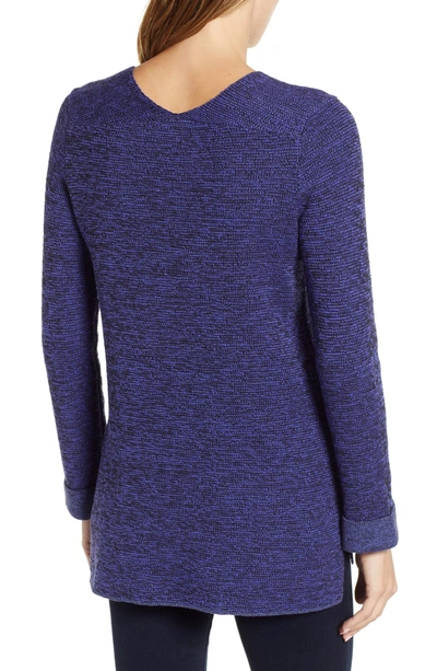 Shop Nic + Zoe Good Vibes Sweater In Bright Iris Mix