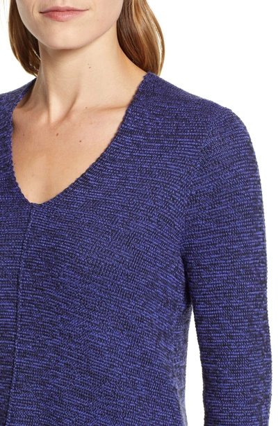 Shop Nic + Zoe Good Vibes Sweater In Bright Iris Mix