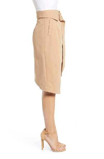 Shop Elliatt Milan Belted Skirt In Tan