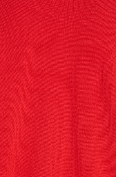 Shop Jonathan Simkhai Ring Sleeve Wool Sweater In Fire Red