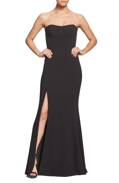 Shop Dress The Population Ellen Strapless Gown In Black