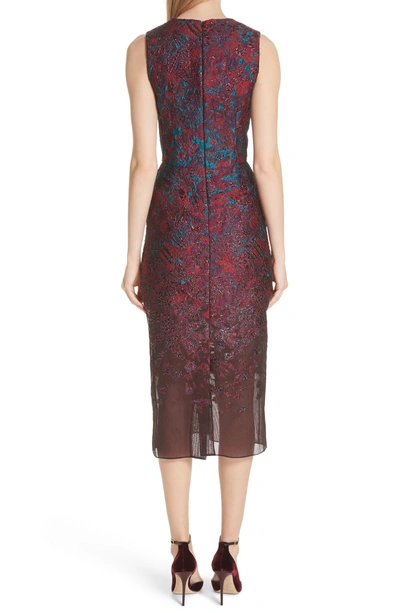 Shop Malene Oddershede Bach May Cocktail Dress In Black/ Wine Red