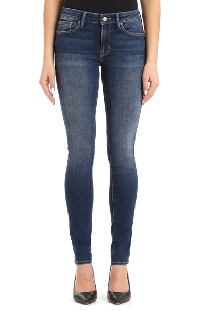 Shop Mavi Jeans Adriana Skinny Jeans In Dark Indigo Tribeca