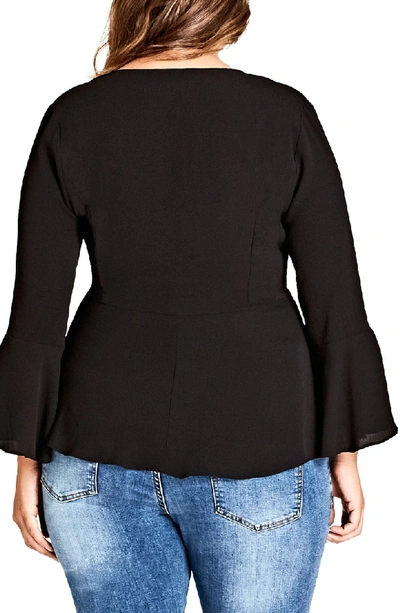 Shop City Chic Sweetly Tied Top In Black