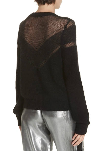 Shop Rag & Bone Sheer Chevron Sweater In Black