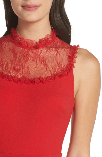 Shop Ali & Jay Two To Tango Lace Detail Dress In Scarlet