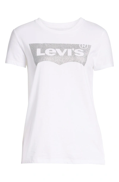 Shop Levi's The Perfect Graphic Tee In White Graphic