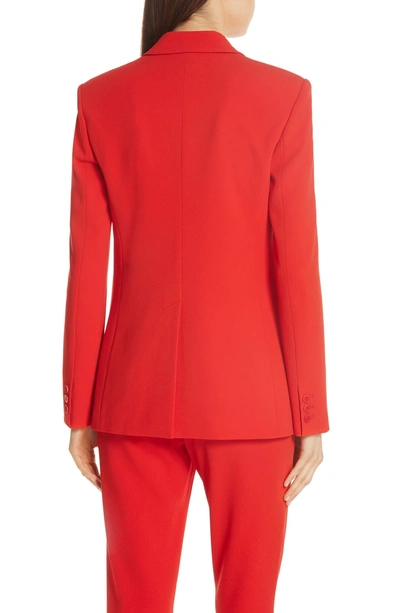Shop Tibi Steward Double Breasted Blazer In Red