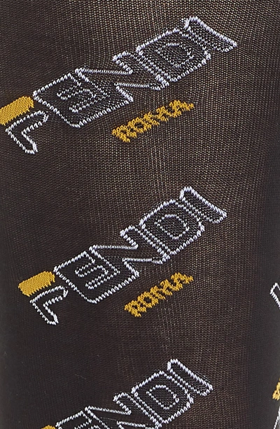 Shop Fendi X Fila Mania Logo Tights In Black Multi