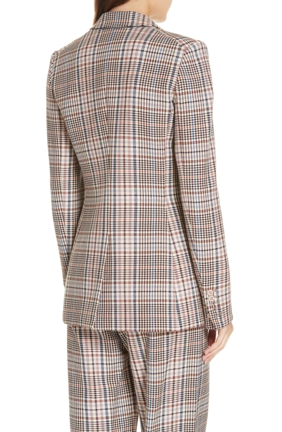 Veronica Beard Fuller Check Single button Dickey Jacket In Cream