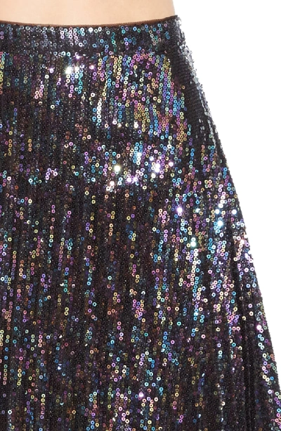 Shop Parker Citrine Sequin Skirt In Petrol