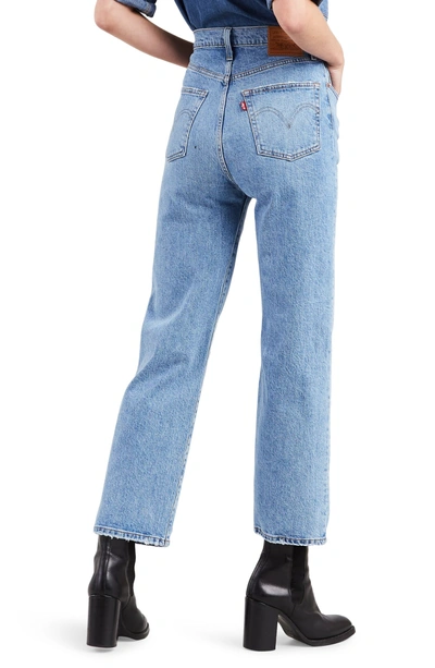 Levi's Ribcage High-rise Distressed Straight-leg Jeans In Haters Gonna Hate  | ModeSens