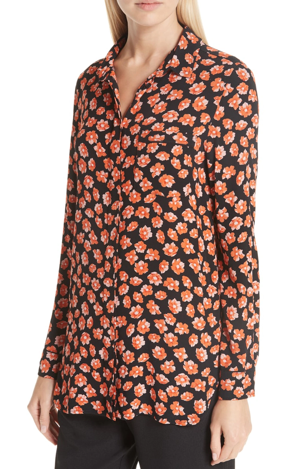 Ganni lindale crepe dress fiery red online
