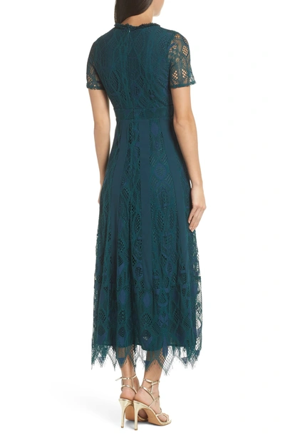 Shop Foxiedox Fiona Lace Midi Dress In Tempo Teal