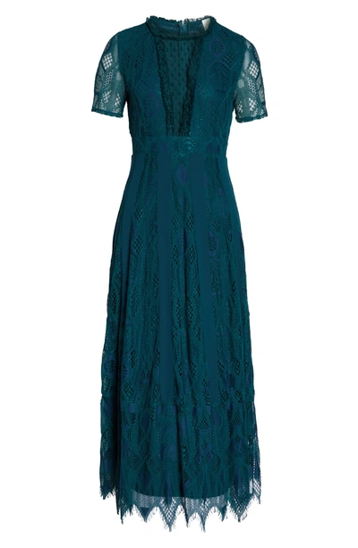 Shop Foxiedox Fiona Lace Midi Dress In Tempo Teal