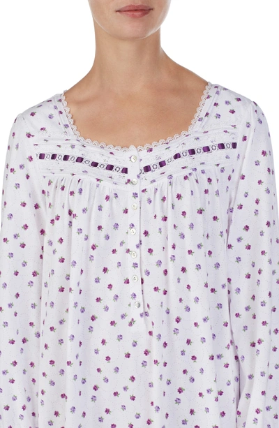 Shop Eileen West Cotton Waltz Nightgown In Rose Swirl Print