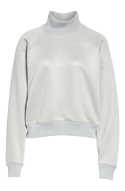 Shop Alexander Wang T French Terry Turtleneck Sweatshirt In Silver