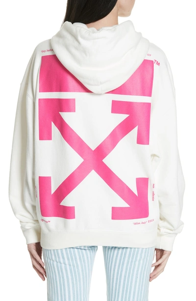 Shop Off-white Bart Oversize Hoodie In White Multi