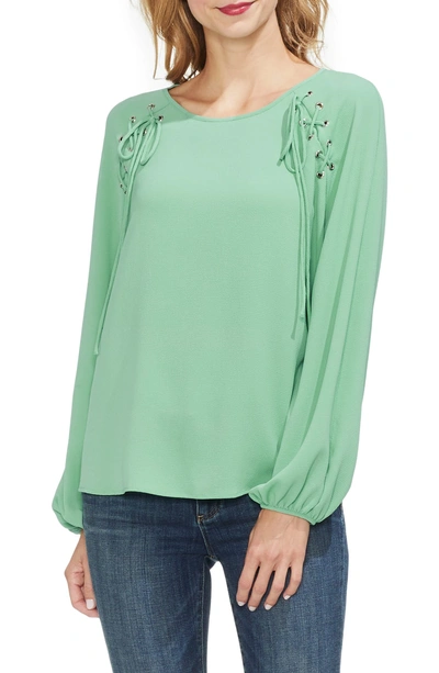 Shop Vince Camuto Tie Blouse In Green Bay