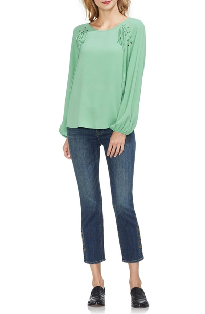 Shop Vince Camuto Tie Blouse In Green Bay