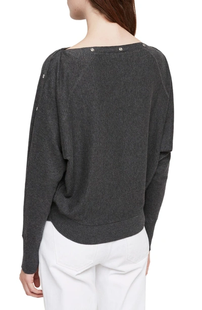 Shop Allsaints Elle Sweater In Charcoal Grey