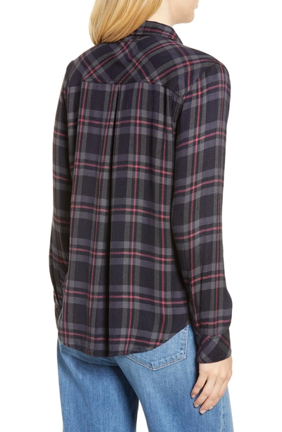 Shop Rails Hunter Plaid Shirt In Coal Grey Rose