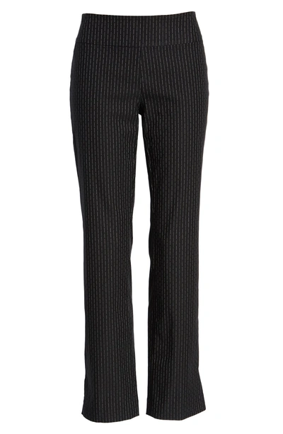 Shop Nic + Zoe Broken Stripe Pants In Black Onyx