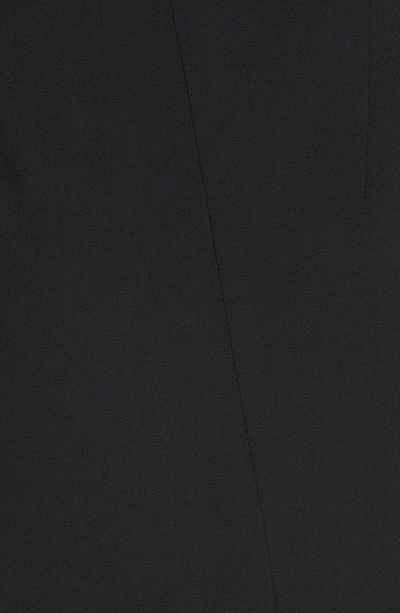 Shop Altuzarra Button Detail Slit Stretch Wool Pencil Skirt In 001 Black