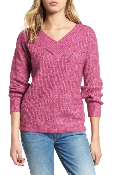 Shop Heartloom Ella V-neck Sweater In Orchid