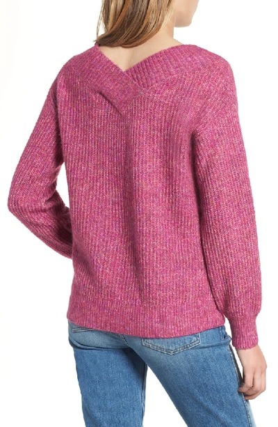 Shop Heartloom Ella V-neck Sweater In Orchid