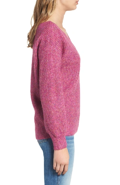 Shop Heartloom Ella V-neck Sweater In Orchid