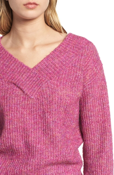 Shop Heartloom Ella V-neck Sweater In Orchid