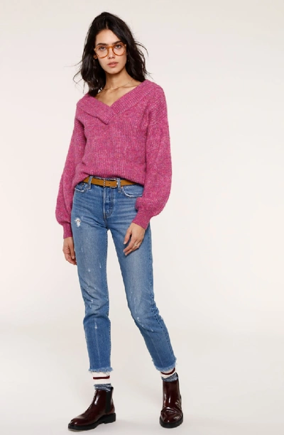 Shop Heartloom Ella V-neck Sweater In Orchid