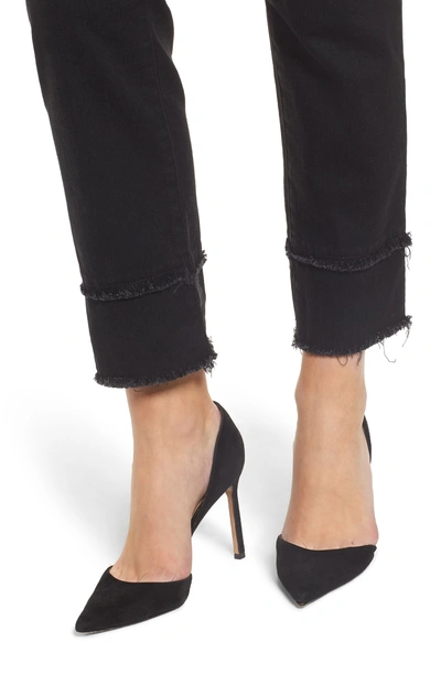 Shop Ag The Isabelle High Waist Ankle Straight Leg Jeans In 01y Black Hawk