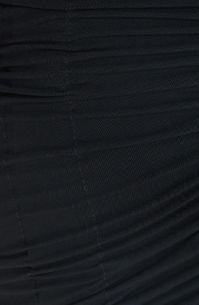 Shop Alexander Wang Ruched Jersey Minidress In Black