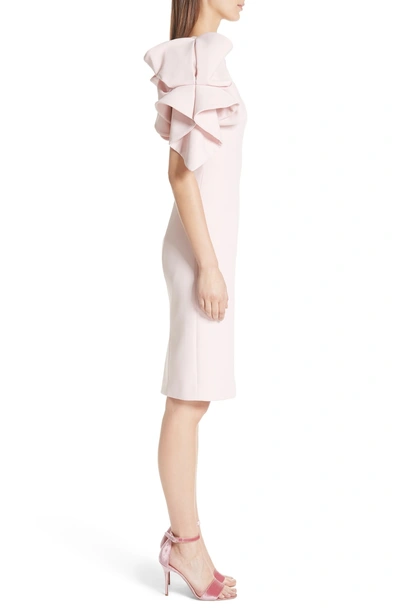 Shop Badgley Mischka Origami Sleeve Cocktail Dress In Rosette